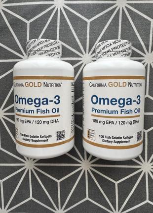 Omega-3 california gold nutrition рибний жир, омега 3