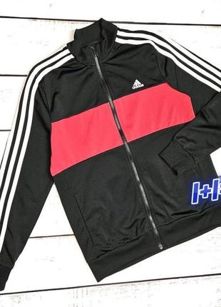 1+1=3 брендовая черная спортивная куртка adidas, размер 42 - 44