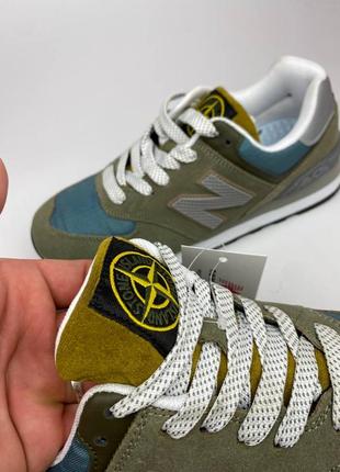 New balance 574 brown x stone island