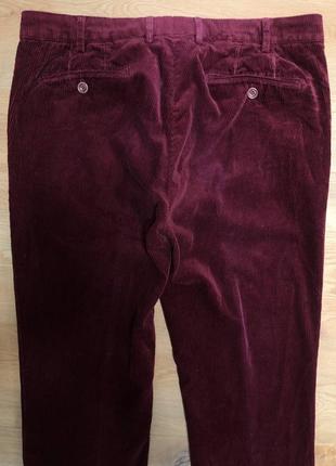 Брюки брюки мужские вельветовые вельветовые бордовые meyer, размер xl (w36)