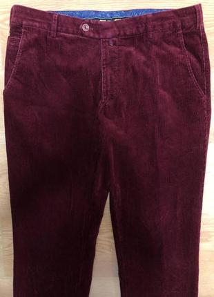 Брюки брюки мужские вельветовые вельветовые бордовые meyer, размер xl (w36)
