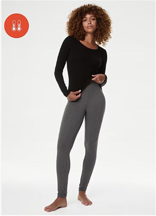 Термобілизна, легінси з начосом і ребристою текстурою primark thermal. l