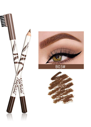 Карандаш для бровей menow natural eyeliner no3, коричневый