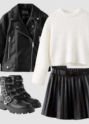 Новинка! стильная кожаная куртка-косуха zara унисекс.