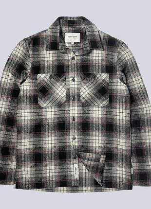 Идеальное состояние серая шерстяная рубашка фланель carhartt в клетку