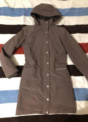 Пальто куртка серо-коричневого цвета размера s