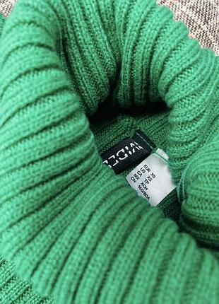 Изумрудный вязаный свитер xs свитер рукава