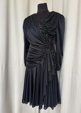 Вінтаж ретро 80-90х сукня вечірня трикотаж