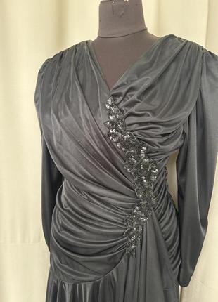 Вінтаж ретро 80-90х сукня вечірня трикотаж