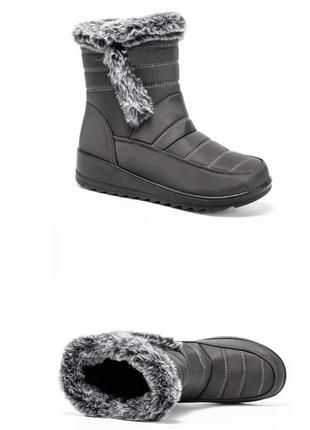 Водонепроницаемые теплые зимние женские ботинки против скольжения, дутики.