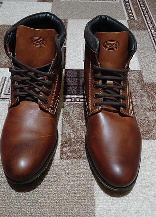 Черевики шкіряні logo-print mesh-panel sneakers Braun