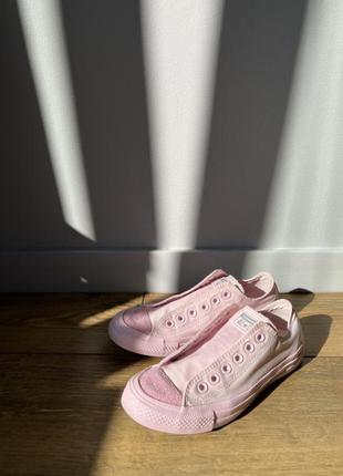 Розовые конверсы блестящие с блестками кеды converse 24,5 см