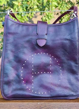 Hermes paris кожаная сумка