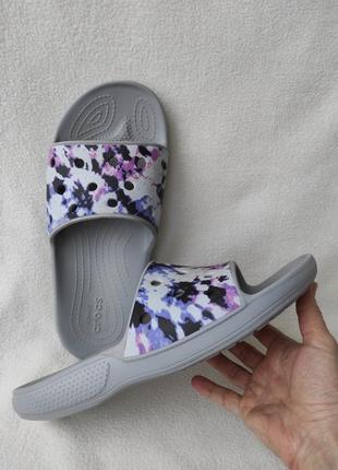 Оригінал! крокси шльопанці crocs classic tie dye mania slide р. m 9-w 11 це р.42-43
