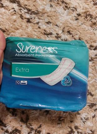 Урологические прокладки sureness extra 10шт 4 капли