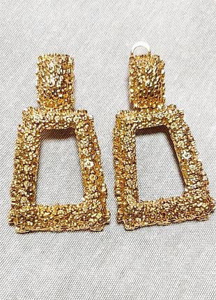 Сережки позолота