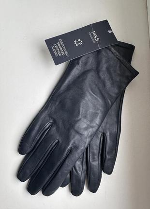 Кожаные перчатки marks & spencer