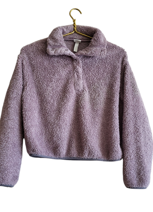 Укороченный теди худи h&m