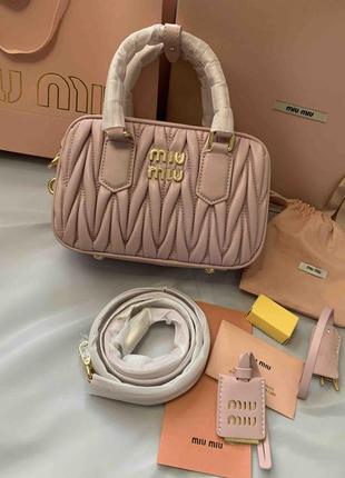 Сумка miu miu arcadie натуральная мягкая кожа, качество премиум