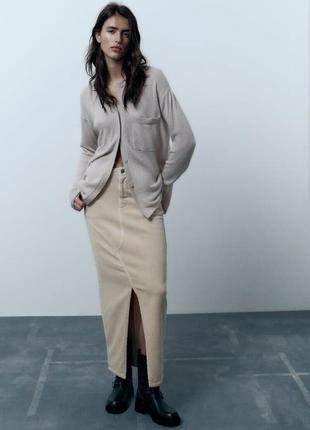 Спідниця міді zara/ вельветова спідниця zara