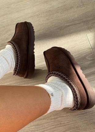 Уги угі угги уггі ugg tasman brown (premium)3 фото