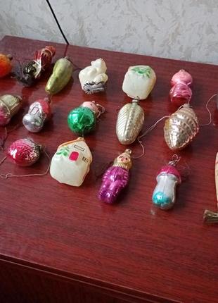 Детские елочные игрушки (ссср) - 23 штуки.