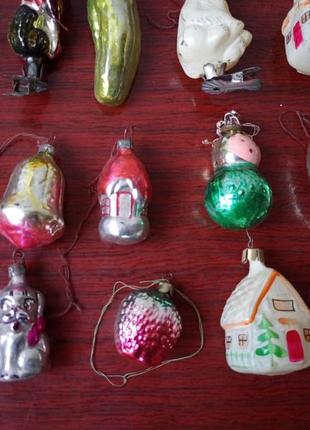 Детские елочные игрушки (ссср) - 23 штуки.