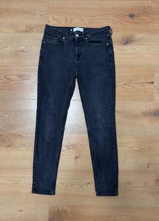 Джинсы женские черные stretch slim mango, размер m - l