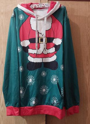 Туника джемпер с капюшоном, 2хl-3xl.