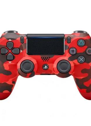 Геймпад джойстик беспроводной контроллер для ps4 с bluetooth dualshock 4. красный камуфляж