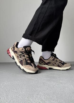 Asics gel sonoma gore-tex beige bordo white termo, кроссовки мужские акс гор текс, кроссовки мужское гор текс, кроссовки ассикс7 фото
