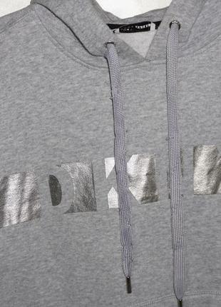 Хлопковое серое худи от dkny 4