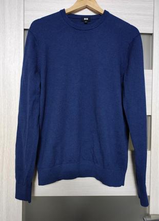Светр синій 100% бавовна uniqlo