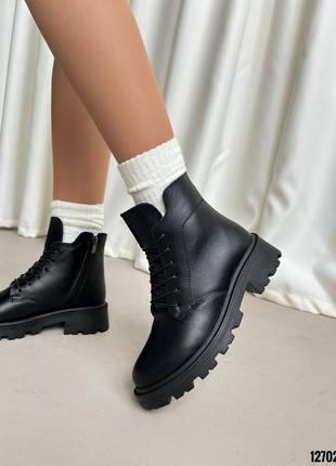 Жіночі шкіряні зимові черевики