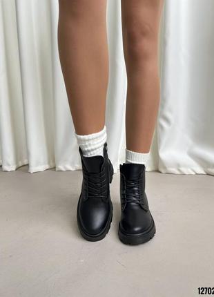 Жіночі шкіряні зимові черевики