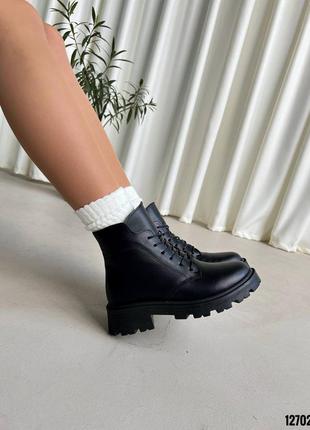 Жіночі шкіряні зимові черевики