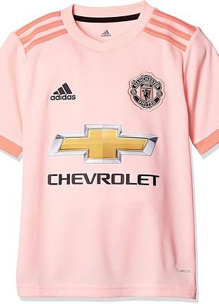 Детская футболка manchester united adidas розовая футбольная джерси