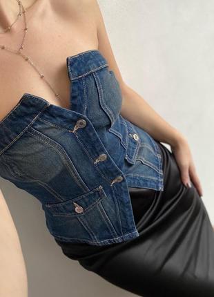Джинсовый топ zara