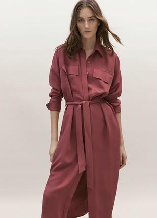 📤massimo dutti елегантна сукня сорочка довжиною міді