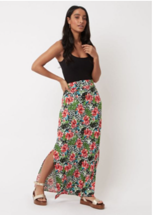 Яскрава спідниця максі, з бічними розрізами, віскоза стрейч, george. 40 євро