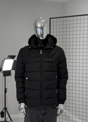 Мужская куртка balenciaga на зиму в черном цвете premium качества, стильная и удобная модель