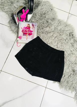 Жакардові чорні шорти h&m