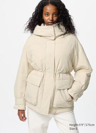 Пуховик парка uniqlo hybrid down coat