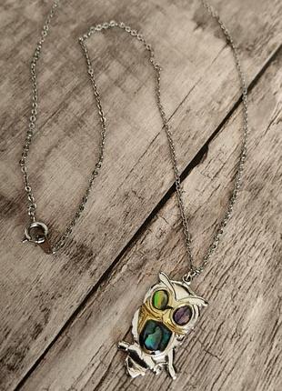 Кулон сова на ланцюжку галіотіс