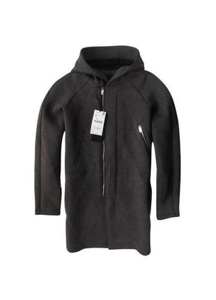 Легкое пальто куртка худи с капюшоном zara