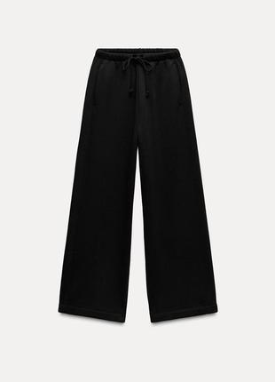Zara спортивные штаны wide leg