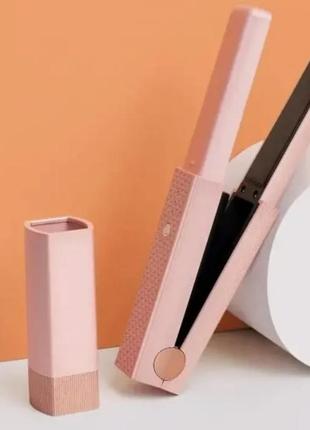 Беспроводная аккумуляторная плойка. утюг для выпрямления волос cordless hair lsm-637 портативный, многофункциональный