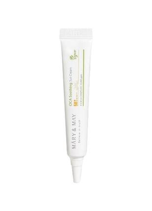 Сонцезахисний крем для обличчя mary&may cica soothing з spf50+ pa++++ з центелою мініатюра