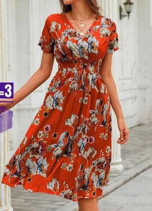 Миди платье в цветочный принт shein xl