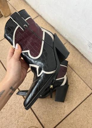 Ковбойские ботинки туфли казаки сапоги zara
